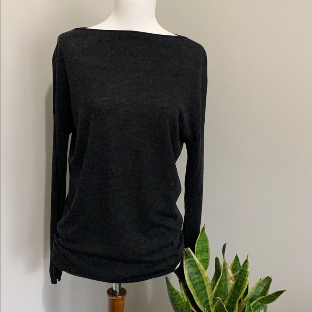 Vince charcoal boatneck sweater xs
